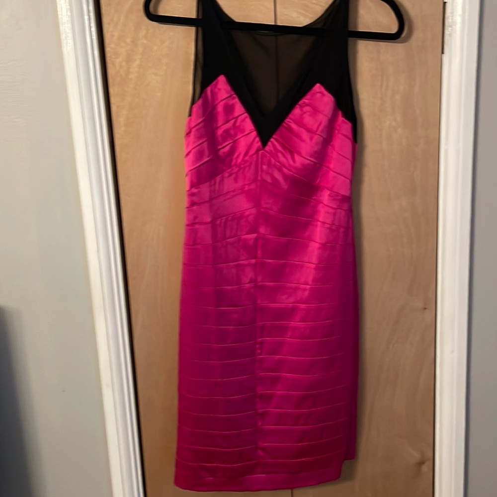 Hot pink body-con party dress